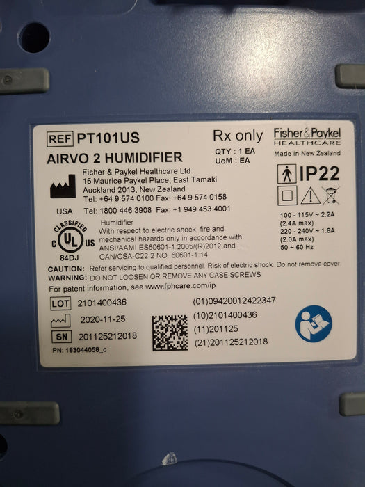 Fisher & Paykel Airvo 2 Humidified High Flow Therapy Unit
