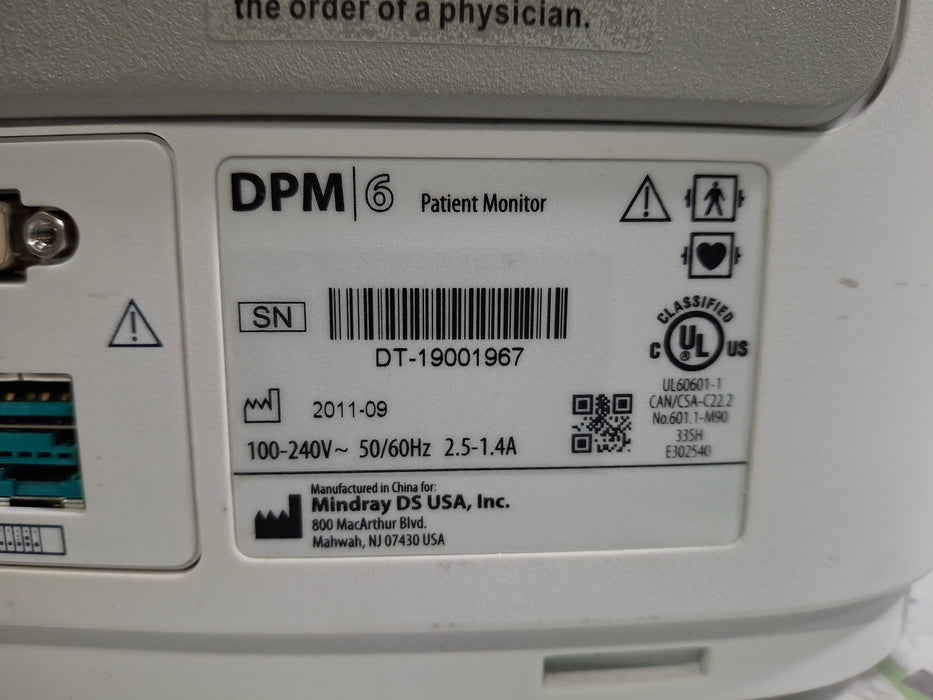 Mindray DPM6 Patient Monitor