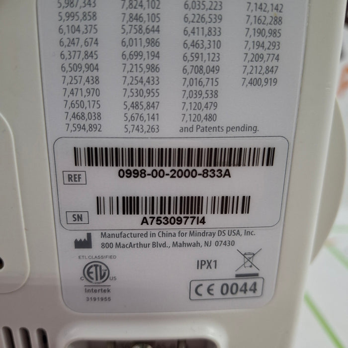 Mindray Datascope Accutorr V Vital Signs Monitor