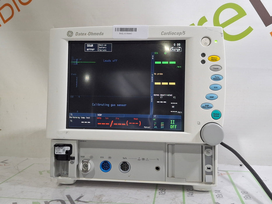 Datex-Ohmeda Cardiocap 5 Anesthesia Monitor
