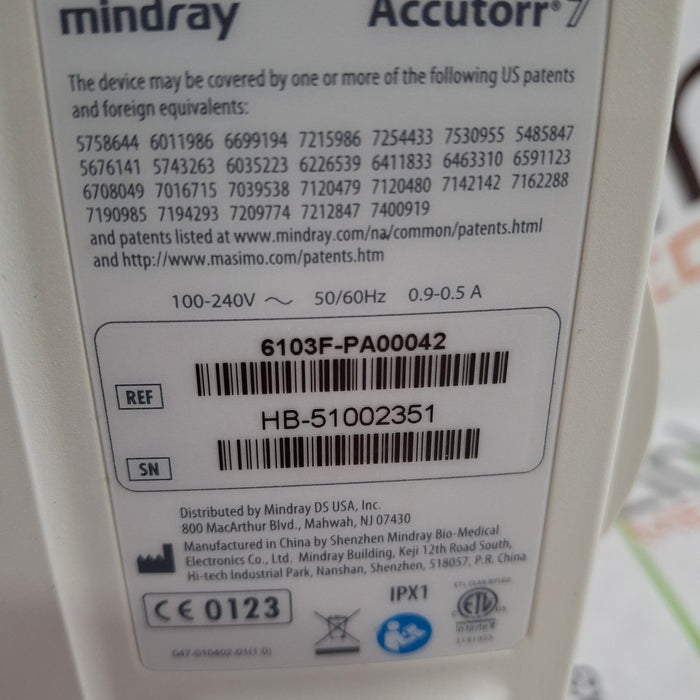Mindray Accutorr 7 Vital Signs Monitor