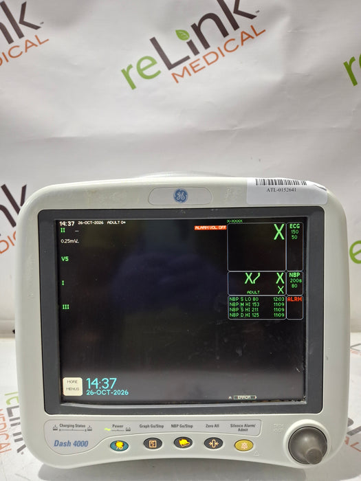 GE Healthcare Dash 4000 - GE/Nellcor SpO2 Patient Monitor