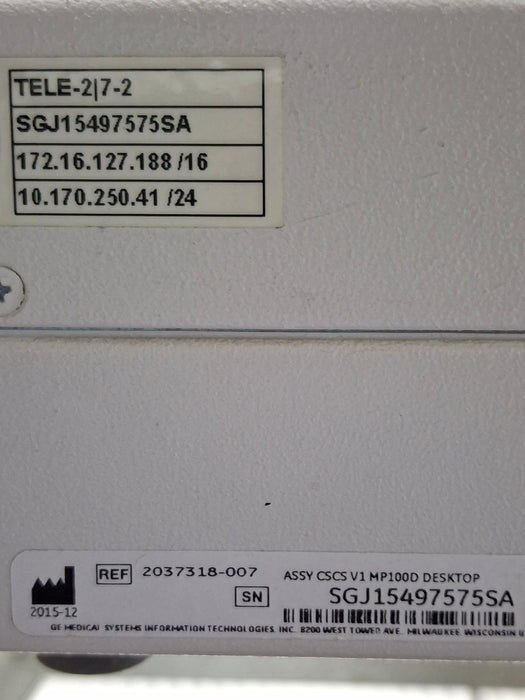 GE Healthcare MP100D CIC Pro Carescape Central Station