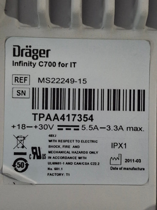 Draeger Medical Infinity C700 Monitor
