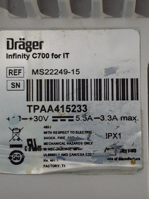 Draeger Medical Infinity C700 Monitor