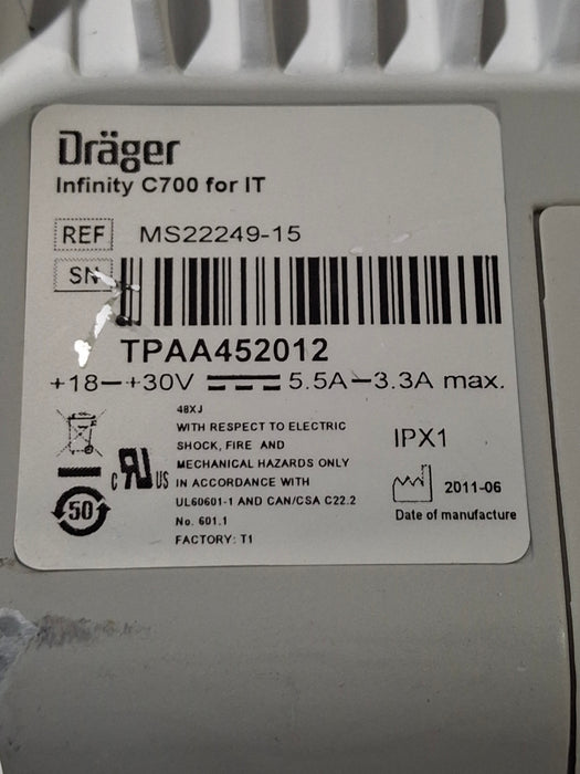 Draeger Medical Infinity C700 Monitor