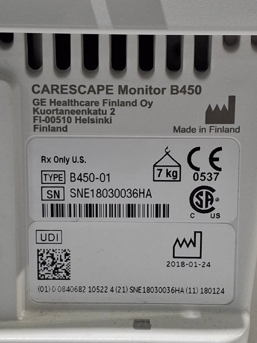 GE Healthcare Carescape B450 Patient Monitor
