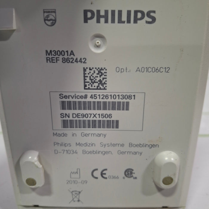 Philips M3001A-A01C06C12 Fast SpO2, NIBP, 12 lead ECG, Temp, IBP MMS Module