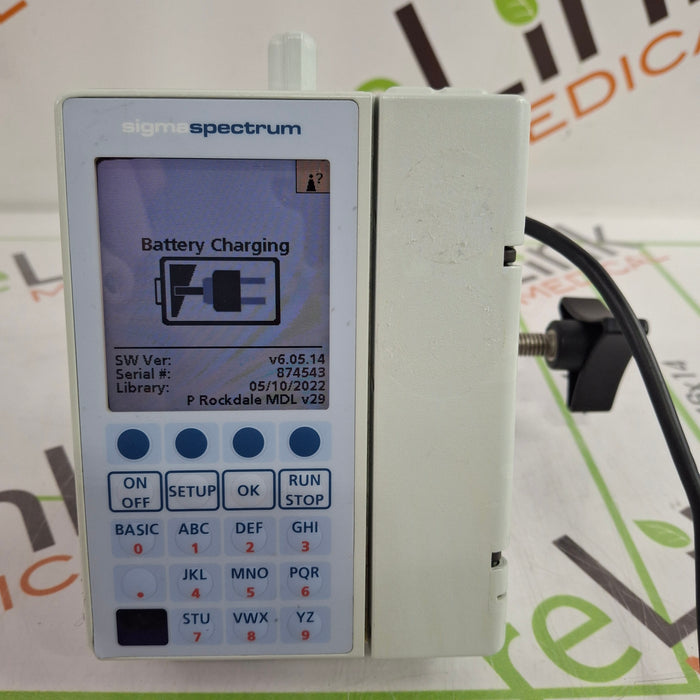Baxter Sigma Spectrum 6.05.14 with B/G Battery Infusion Pump