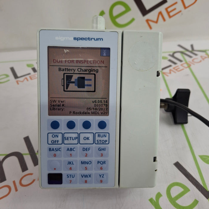 Baxter Sigma Spectrum 6.05.14 with B/G Battery Infusion Pump