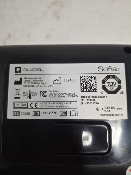 Quidel Sofia 2 Fluorescent Immunoassay Analyzer