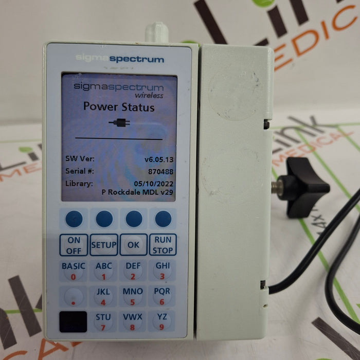 Baxter Sigma Spectrum 6.05.13 with B/G Battery Infusion Pump