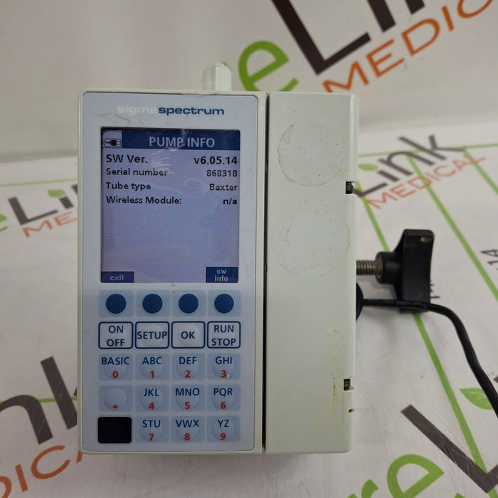 Baxter Sigma Spectrum 6.05.14 with B/G Battery Infusion Pump