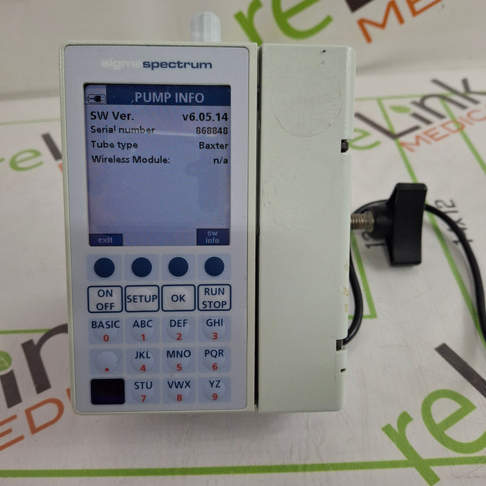 Baxter Sigma Spectrum 6.05.14 with B/G Battery Infusion Pump
