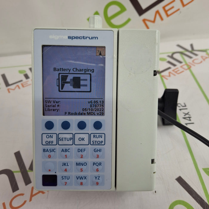 Baxter Sigma Spectrum 6.05.13 with B/G Battery Infusion Pump