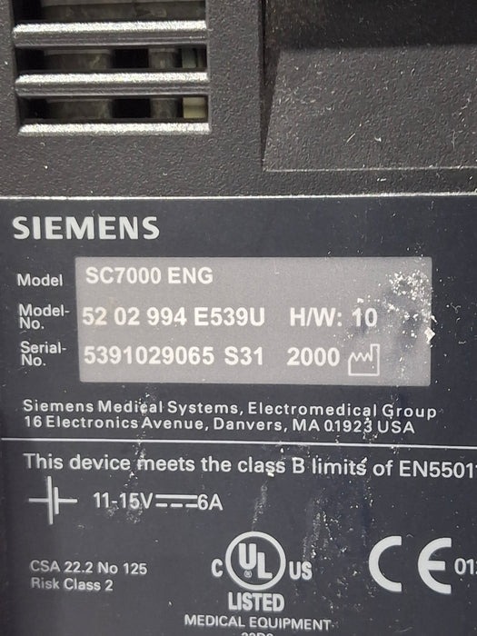 Siemens SC 7000 Patient Monitor