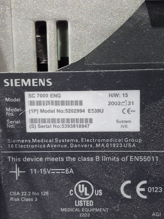 Siemens SC 7000 Patient Monitor
