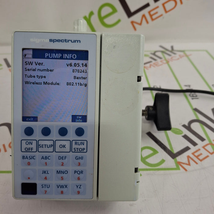 Baxter Sigma Spectrum 6.05.14 with B/G Battery Infusion Pump