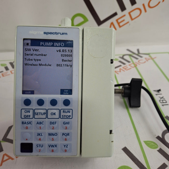 Baxter Sigma Spectrum 6.05.13 with B/G Battery Infusion Pump