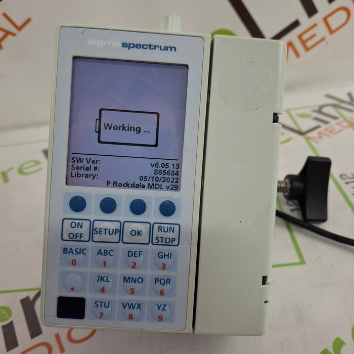 Baxter Sigma Spectrum 6.05.13 with B/G Battery Infusion Pump