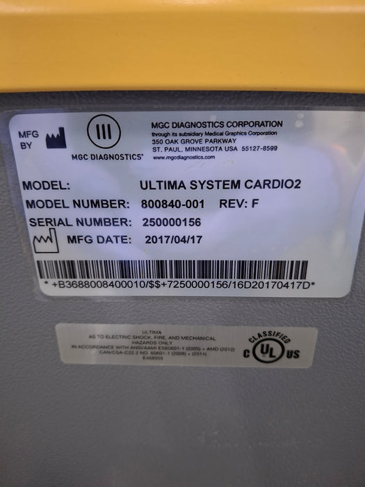 MGC Diagnostics Ultima Cardio2/PFX Pulmonary Function System