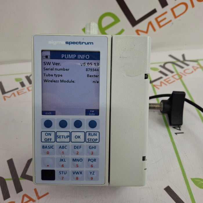 Baxter Sigma Spectrum 6.05.13 with B/G Battery Infusion Pump