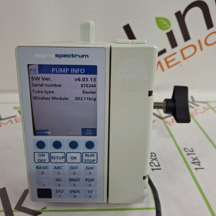 Baxter Sigma Spectrum 6.05.13 with B/G Battery Infusion Pump