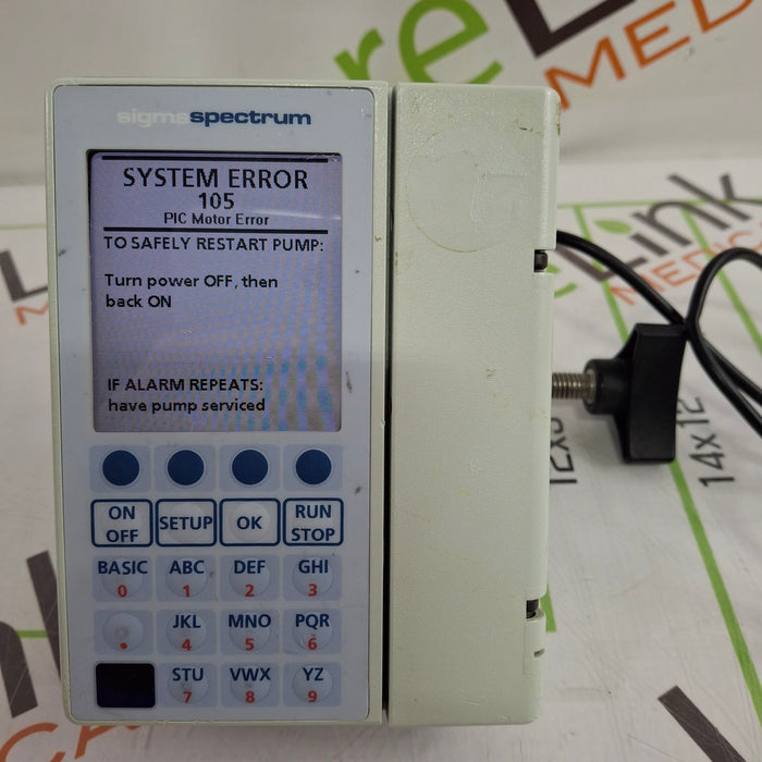 Baxter Sigma Spectrum w/Non Wireless or No Battery Infusion Pump