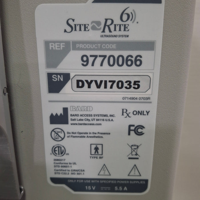 Bard Medical Site Rite 6 Ultrasound
