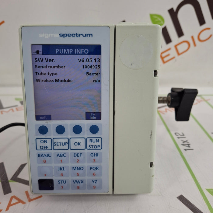 Baxter Sigma Spectrum 6.05.13 without Battery Infusion Pump