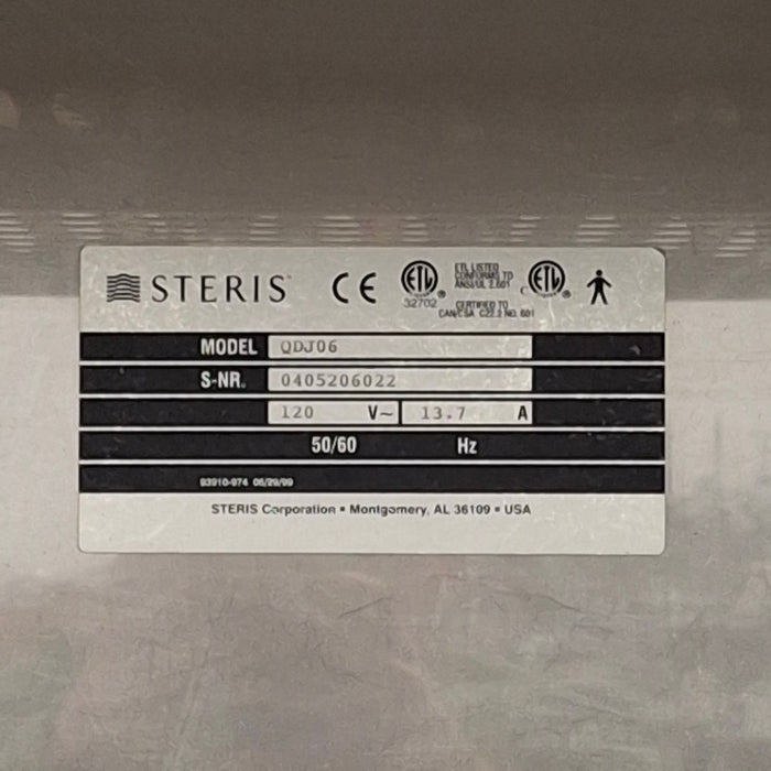 Steris QDJ06 Dual Compartment Warming Cabinet