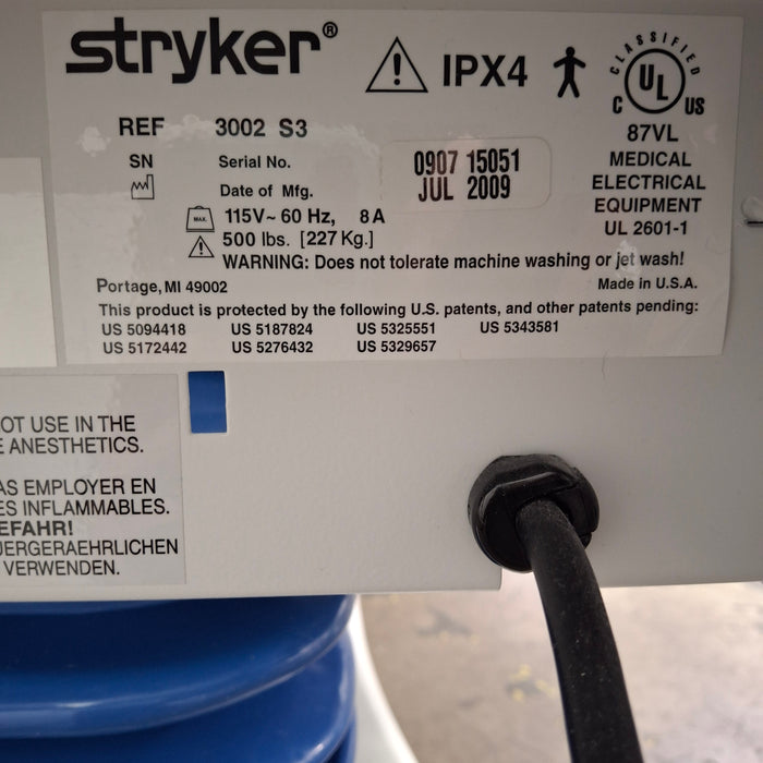 Stryker Secure III 3002 Hospital Bed
