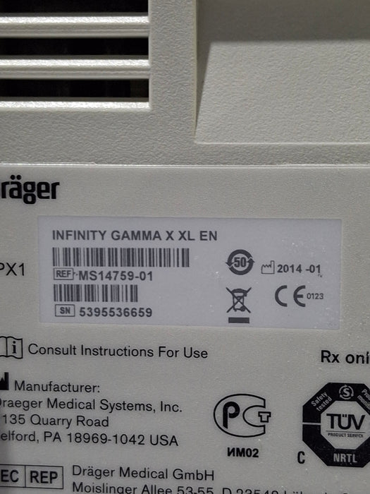 Draeger Medical Infinity Gamma X XL Patient Monitor