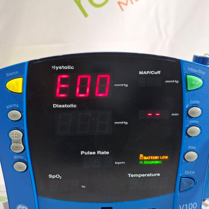 GE Healthcare Dinamap V100 - NIBP, SpO2, Temp Vital Signs Monitor