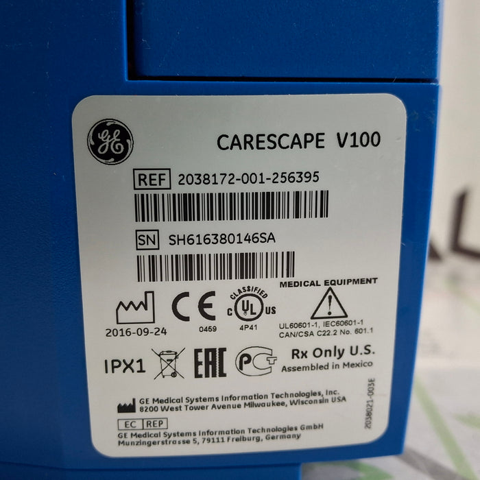 GE Healthcare Dinamap V100 - NIBP, SpO2, Temp Vital Signs Monitor