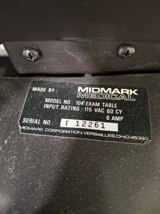 Midmark Ritter Model 104 Exam Table
