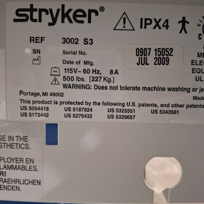 Stryker Secure III 3002 Hospital Bed