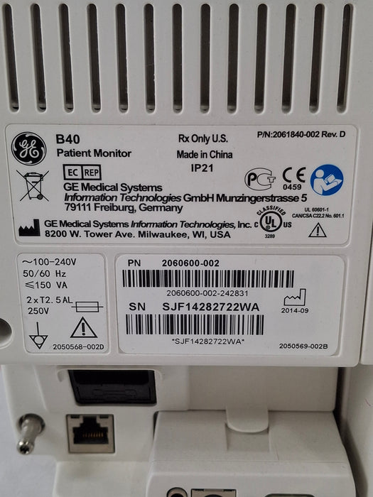 GE Healthcare B40 Patient Monitor