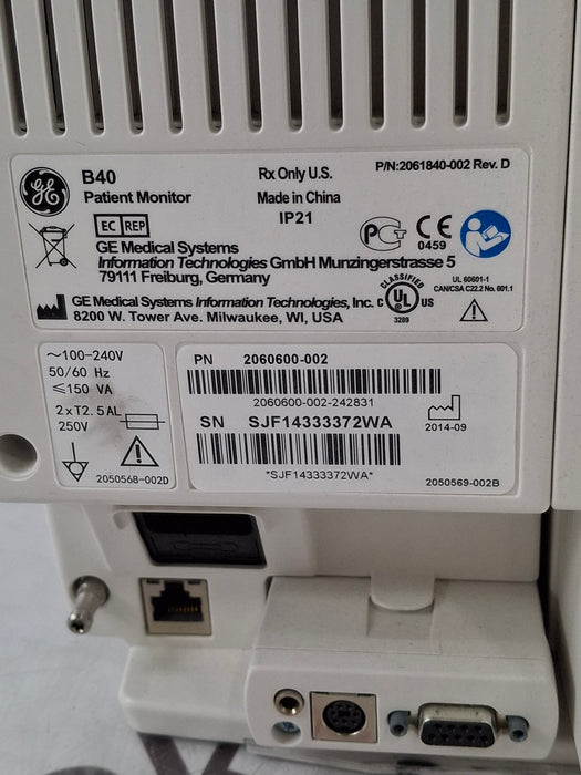 GE Healthcare B40 Patient Monitor