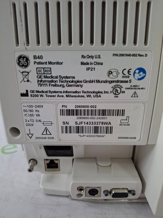 GE Healthcare B40 Patient Monitor