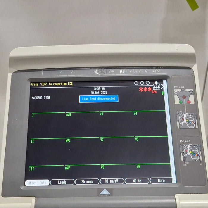 GE Healthcare MAC 5500 HD ECG with CAM Module