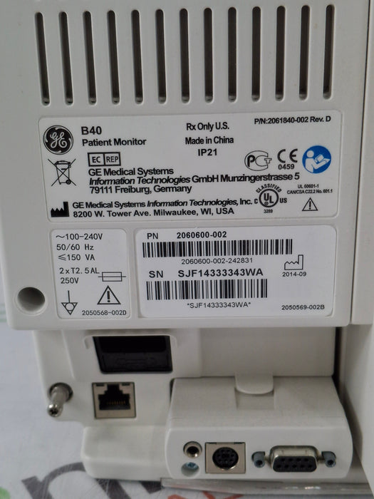 GE Healthcare B40 Patient Monitor