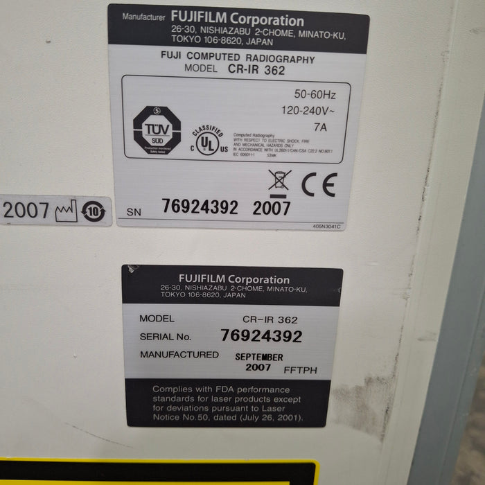 Fujifilm CR-IR 362 FCR XG2000 Film Digitizer
