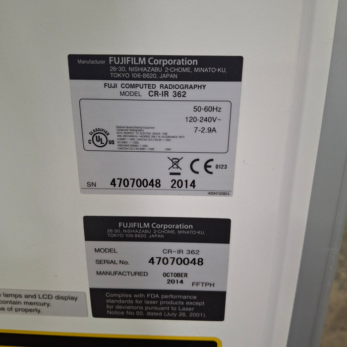 Fujifilm CR-IR 362 FCR XG2000 Film Digitizer