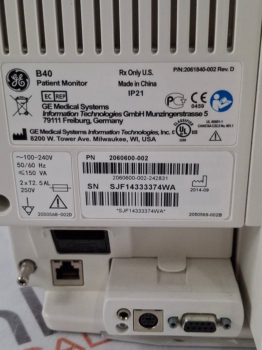 GE Healthcare B40 Patient Monitor