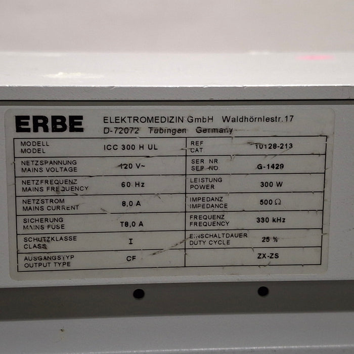 Erbe ICC 300 Electrosurgical Unit