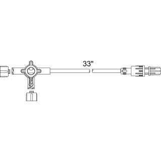 ICU Medical ICU Medical MX413SL Extension Set 3-Way Hi-Flo Stopcock Standard Supplies reLink Medical