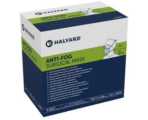 O&M Halyard O&M Halyard 49326 Anti-Fog Surgical Mask Derma-Touch Tape Green Supplies reLink Medical