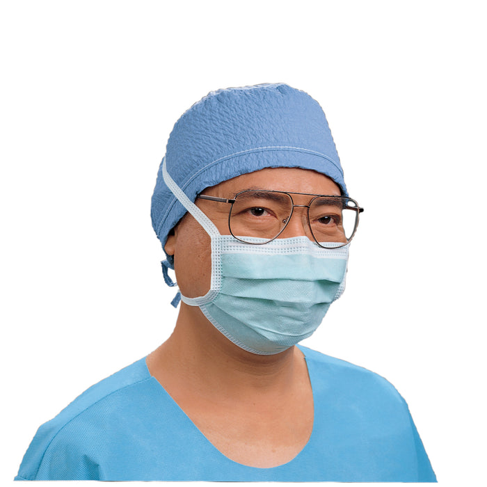 O&M Halyard 49214 Fog-Free Surgical Mask Blue 50/pkg 6