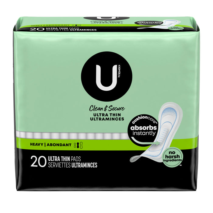 Kimberly-Clark Consumer 53088 U by Kotex Heavy Pads Premium Ultra